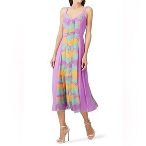 Three Floor Pastel Plisse Dress